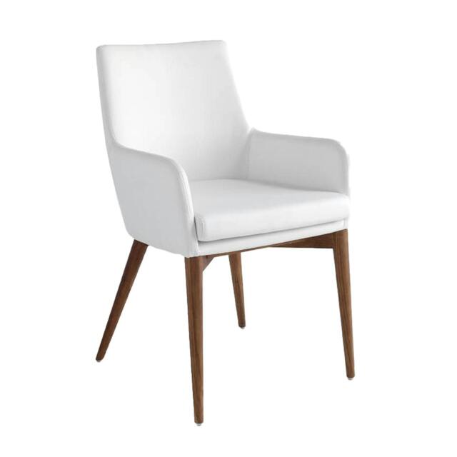 Rackhams White Leatherette Chair 4006 - image 1