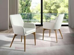 Rackhams White Leatherette Chair 4006 - thumbnail 3