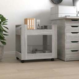 Rackhams Desk Trolley Grey Sonoma 60x45x60 cm Engineered Wood - thumbnail 1