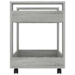 Rackhams Desk Trolley Grey Sonoma 60x45x60 cm Engineered Wood - thumbnail 6