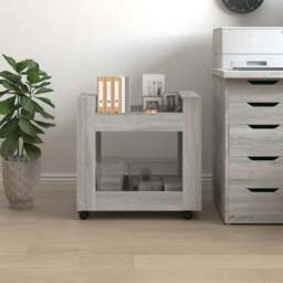 Rackhams Desk Trolley Grey Sonoma 60x45x60 cm Engineered Wood - thumbnail 4