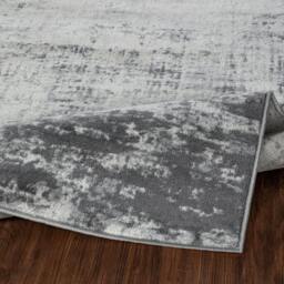 Rackhams Floransa-Abstract Charcoal Grey Off-White Modern Marble Rug - 120 x 170 cm - thumbnail 4