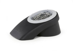 Rackhams VEGAS Paper Clip Desk Pot Storage Dispenser Box Organiser - Black