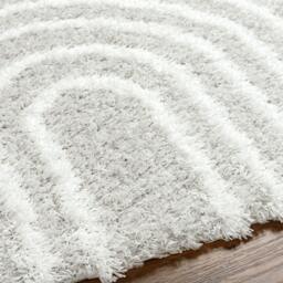 Rackhams Urban Shag-Modern Grey White Soft Plush Pile Rug - 200 x 290 cm - thumbnail 3