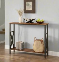 Rackhams Industrial Slim Console Table for Home and Garden - thumbnail 6
