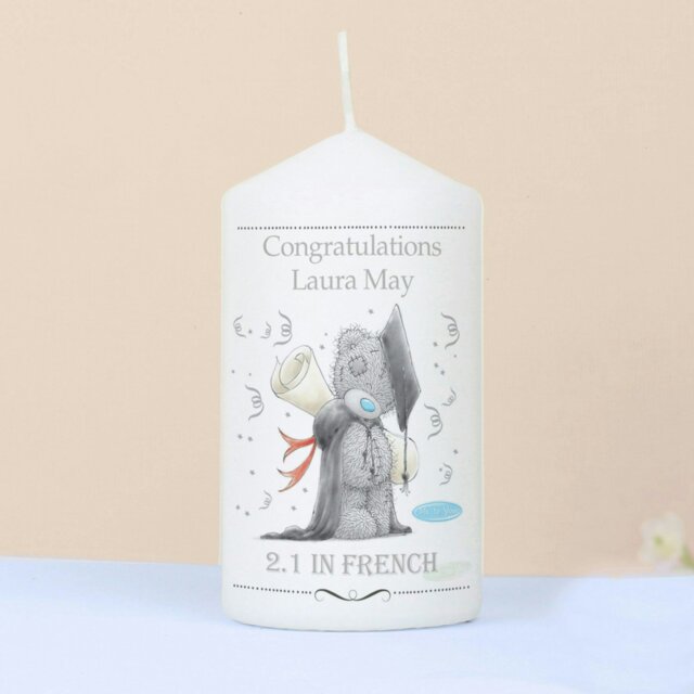 Rackhams Personalised Me to You Graduation Pillar Candle - image 1