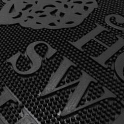Rackhams Home Sweet Home Scraper Rubber Pin Doormat, 45x75cm, Black - thumbnail 5