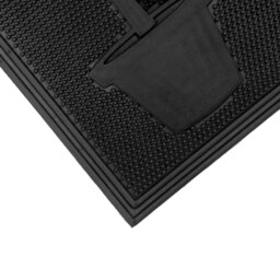 Rackhams Home Sweet Home Scraper Rubber Pin Doormat, 45x75cm, Black - thumbnail 4