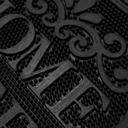 Rackhams Home Sweet Home Scraper Rubber Pin Doormat, 45x75cm, Black - thumbnail 6