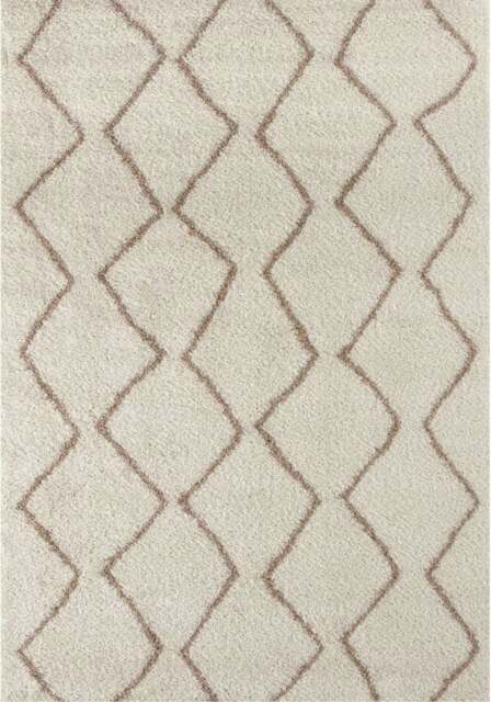 Rackhams Moroccan Ivory Beige Shaggy Rug - 830 - 60X110 cm - image 1