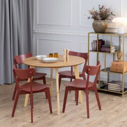 Rackhams Roxby Round Dining Table in Oak 105x76cm - Brown - No - Brown - thumbnail 3