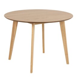 Rackhams Roxby Round Dining Table in Oak 105x76cm - Brown - No - Brown - thumbnail 1