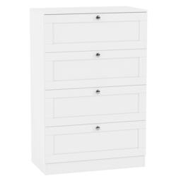 Rackhams Altino 4 Drawer Chest, Black - White - thumbnail 1