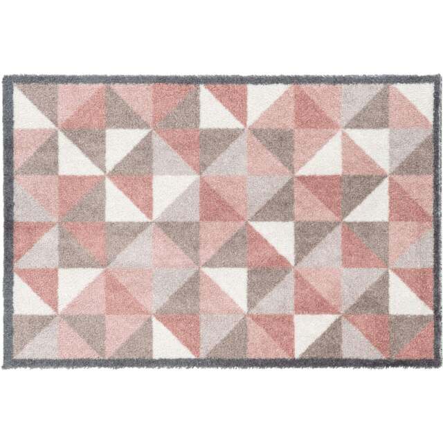 Rackhams Washable Geometric Pink 50x75 cm Mat