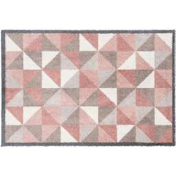 Rackhams Washable Geometric Pink 50x75 cm Mat
