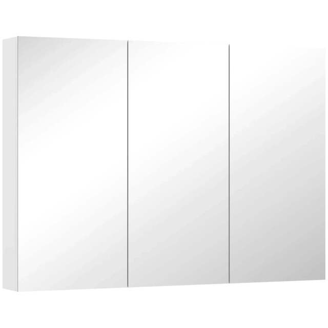 Rackhams Three-Mirror Bathroom Storage Cabinet - White - White