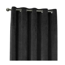 Rackhams Neptune Velvet Eyelet Curtains - Charcoal - 229m x 229cm - Charcoal - 100% Polyester - thumbnail 2