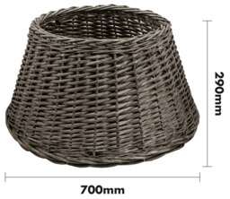 Rackhams Christmas Wicker Tree Skirt, Large - thumbnail 2