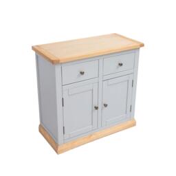 Rackhams Bomporto Light Grey 2 Drawer 2 Door Sideboard Brass Knob - Light Grey - thumbnail 4