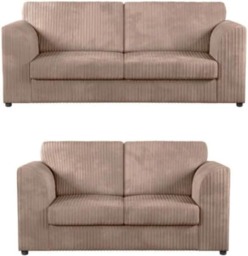 Rackhams Chicago Jumbo Cord 3+2 Sofa Set - Grey - thumbnail 3