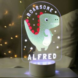 Rackhams Personalised Roarsome Dinosaur LED Colour Changing Night Light - thumbnail 1