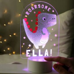 Rackhams Personalised Roarsome Dinosaur LED Colour Changing Night Light - thumbnail 4