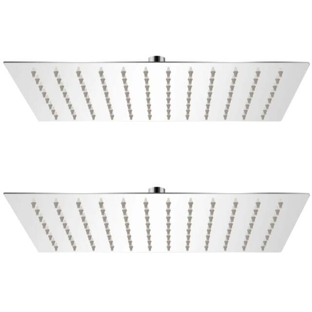 Rackhams Rain Shower Head 2 pcs Stainless Steel 20x30 cm