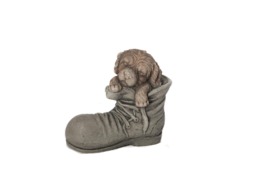 Rackhams Dog in Shoe Stone Garden Ornament - thumbnail 4