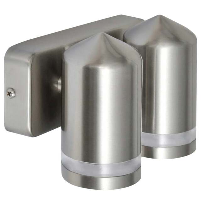 Rackhams LED Wall Lamp Stainless Steel Down with Cone Head