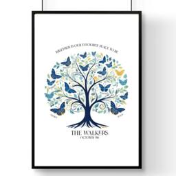 Rackhams Print For Living Room - Set of 1 Botanical Wall art Prints - A2 16.54 x 23.39 in / 42 x 59.4 cm - Satin Photo paper 280 gsm - Black Frame - thumbnail 1
