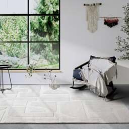 Rackhams Alexis Wool White Rug - 120X170 cm - thumbnail 5