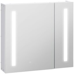 Rackhams LED Illuminated Mirror Cabinet with Lights, Touch Switch, for Bathroom - thumbnail 2
