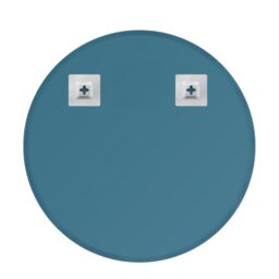 Rackhams Fitzrovia Round Wall Mounted Frameless Bevelled Edge Bathroom Mirror 60 x 60cm - thumbnail 2