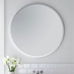 Rackhams Fitzrovia Round Wall Mounted Frameless Bevelled Edge Bathroom Mirror 60 x 60cm - thumbnail 1