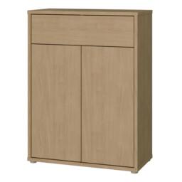 Rackhams Alice Springs Shoe Cabinet with 2 Doors Push-to-Open & 1 Drawer Push-to-Open in Elegancia Oak - Matt - Standard - Elegancia Oak - thumbnail 4