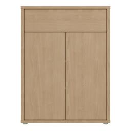 Rackhams Alice Springs Shoe Cabinet with 2 Doors Push-to-Open & 1 Drawer Push-to-Open in Elegancia Oak - Matt - Standard - Elegancia Oak - thumbnail 3
