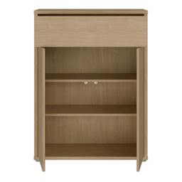 Rackhams Alice Springs Shoe Cabinet with 2 Doors Push-to-Open & 1 Drawer Push-to-Open in Elegancia Oak - Matt - Standard - Elegancia Oak - thumbnail 6