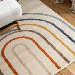 Rackhams Adventures Kids Rainbow Cream & Multicolour Rug - 120X170 cm - thumbnail 6