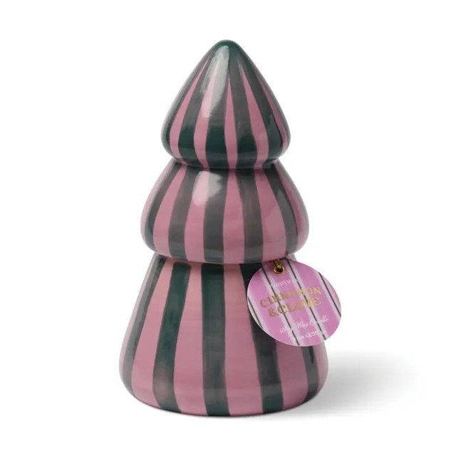 Rackhams Paddywax Cabana Range Ceramic Tree Candle - 9oz - Purple - Cinnamon & Clove - image 1