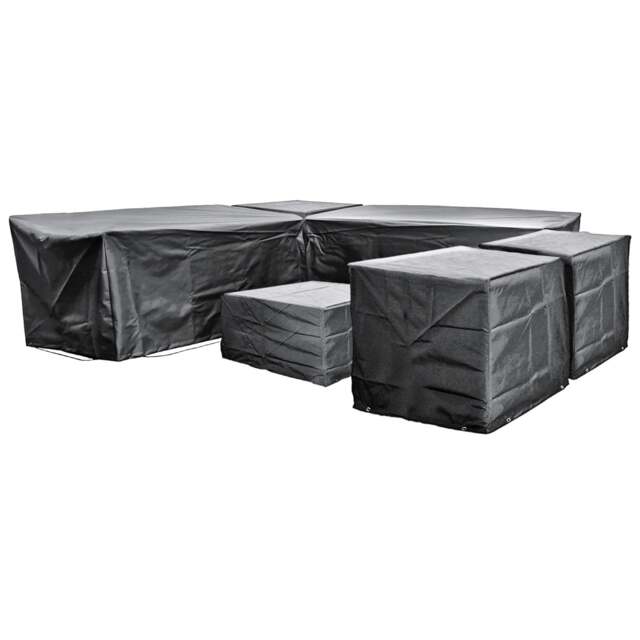 Rackhams Cozy Bay EZBreathe Malta 8 Seat Twin Chair Furniture Set Cover in Black - Black - image 1