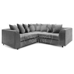 Rackhams Ferguson / Luxor Full Jumbo Cord Corner Sofa - Green - thumbnail 3