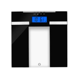 Rackhams Weight Watchers Ultra Slim Glass Electronic Body Analyser Bathroom Scale - Body Analyser Scale - Black - thumbnail 2