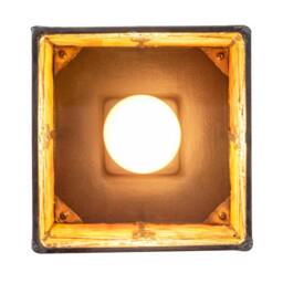 Rackhams Orange Amber Toned Tiffany Stained Glass Lamp with Dragonfly Decor - thumbnail 5