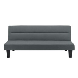 Rackhams Kebo Sofa Bed Sofa in Velvet Grey - Grey - thumbnail 1