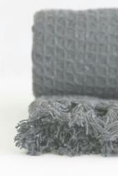 Rackhams Honeycomb Throw Cotton - Silver - 127x152cm - thumbnail 2