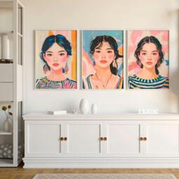 Rackhams Boho Wall Art - Set of 3 Boho Women Wall art Prints - A2 16.54 x 23.39 in / 42 x 59.4 cm - Satin Photo paper 280 gsm - Unframed - thumbnail 3