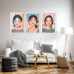 Rackhams Boho Wall Art - Set of 3 Boho Women Wall art Prints - A2 16.54 x 23.39 in / 42 x 59.4 cm - Satin Photo paper 280 gsm - Unframed - thumbnail 2