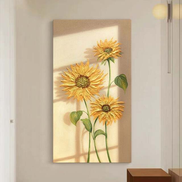 Rackhams Sunflowers Leaves Framed Wall Art Print Multiple Size - 140*70cm - image 1