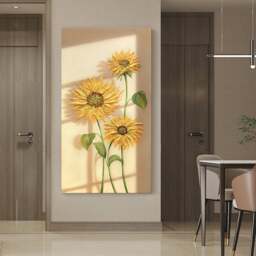 Rackhams Sunflowers Leaves Framed Wall Art Print Multiple Size - 140*70cm - thumbnail 3