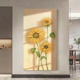 Rackhams Sunflowers Leaves Framed Wall Art Print Multiple Size - 140*70cm - thumbnail 4
